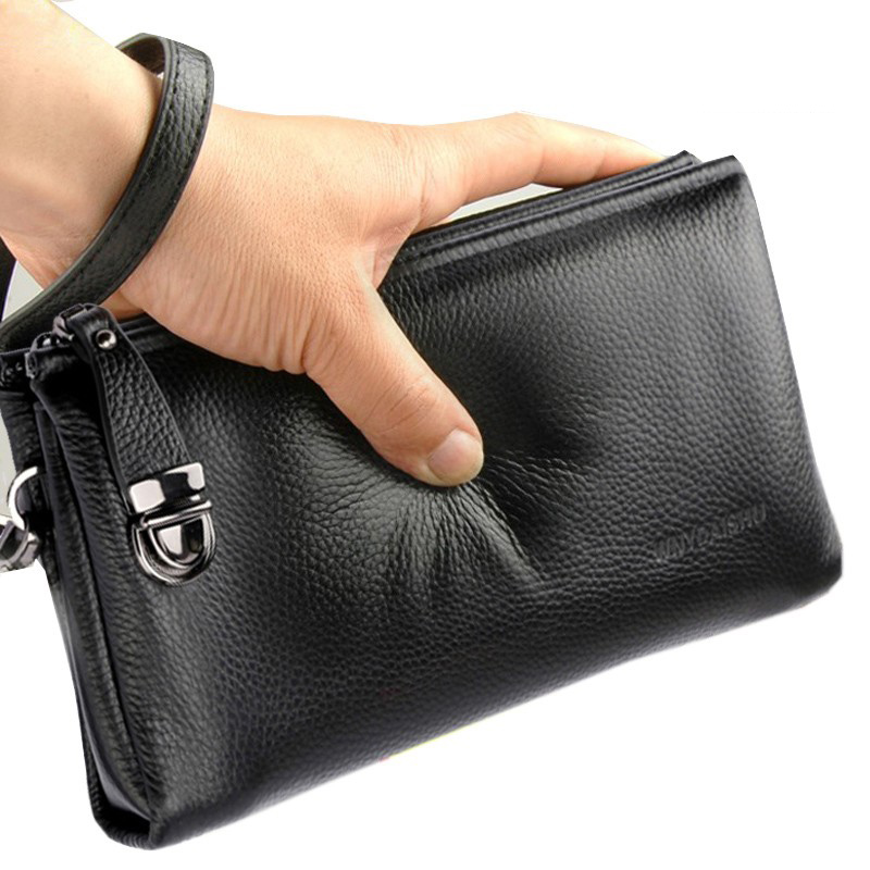 Leather Wallet Men - 2025 sac à main hommes véritable