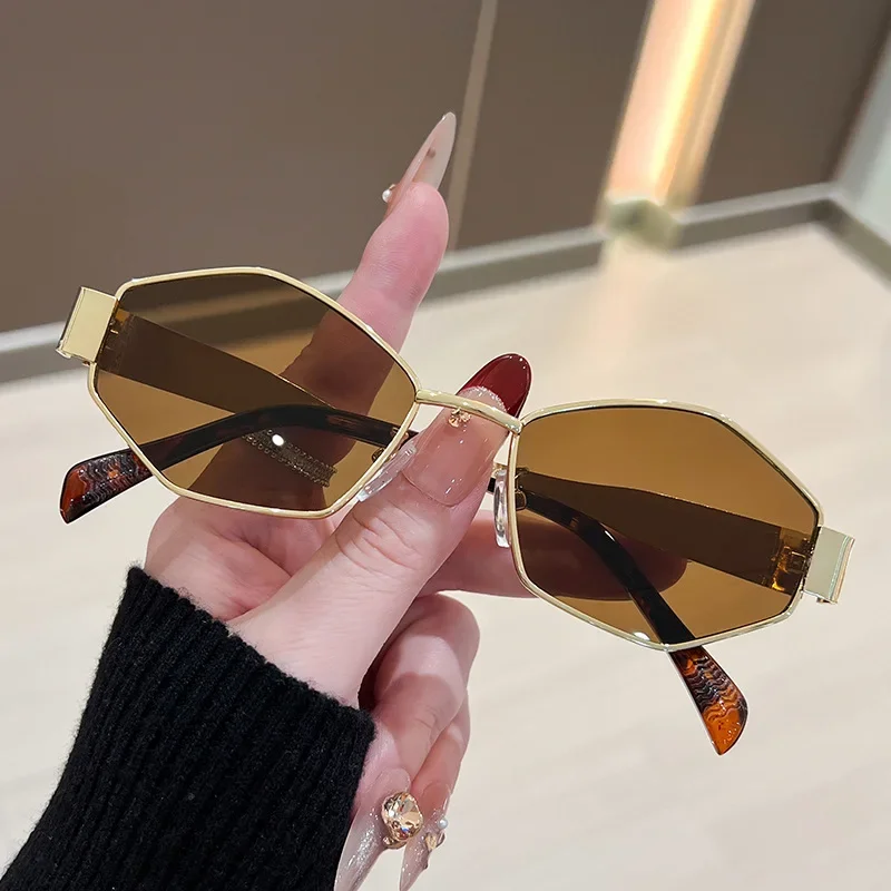 Designer Sunglasses - Lunettes de soleil polygonales pour femmes,