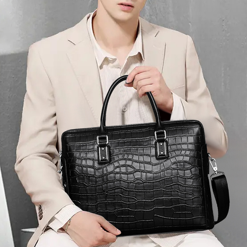 Leather Briefcase - Nouvelle mallette en cuir véritable pour