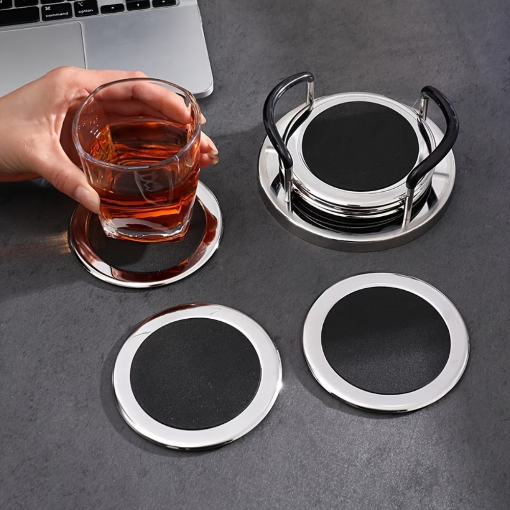 Lot de 6 sous-verres ronds en  - Marble Coaster Set avis et prix