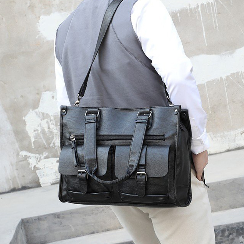 Sac à bandoulière en cuir PU,  - Leather Briefcase avis et prix