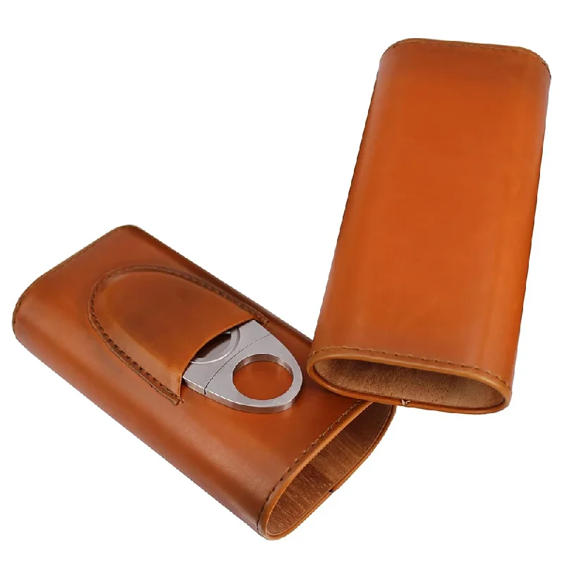 Étui en cuir pour trois cigare - Premium Cigar Case avis et prix