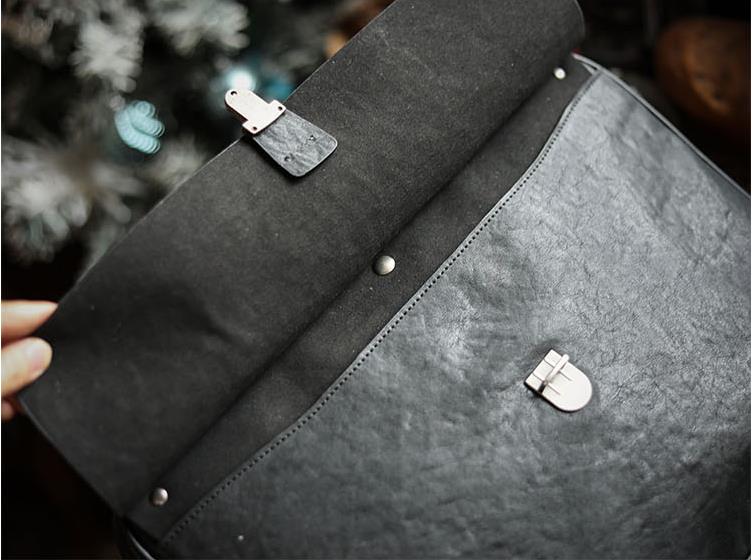 Sacoche de luxe noire en cuir  - Leather Briefcase avis et prix
