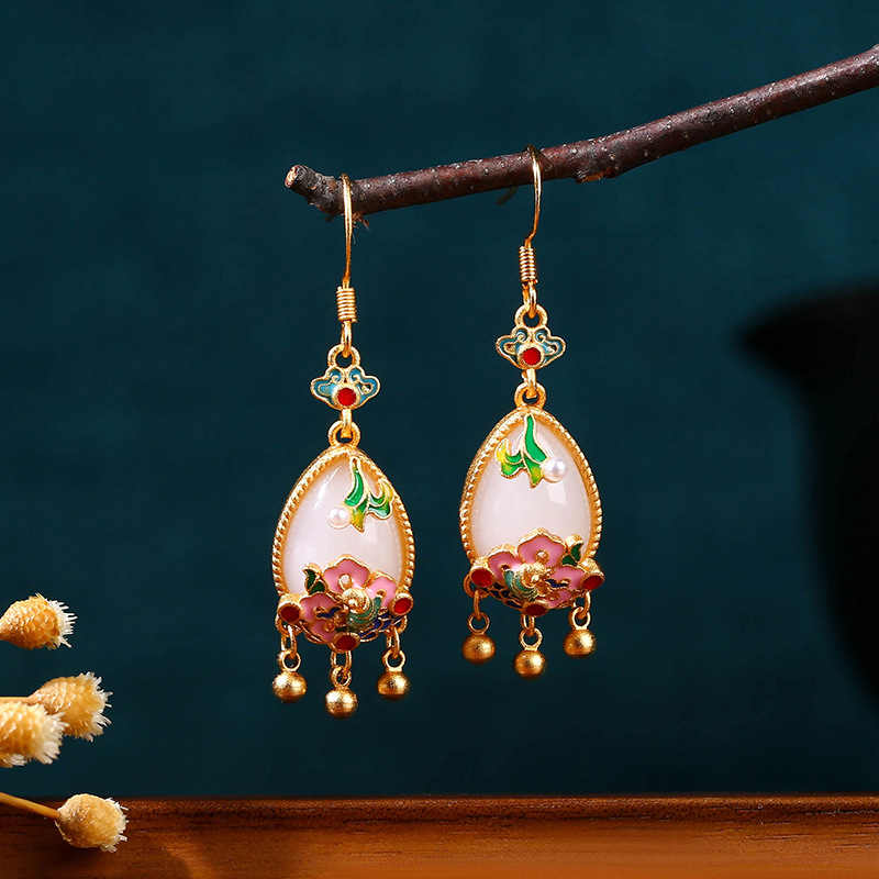 Boucles d'oreilles en jade nat - Gold Plated Jewelry avis et prix